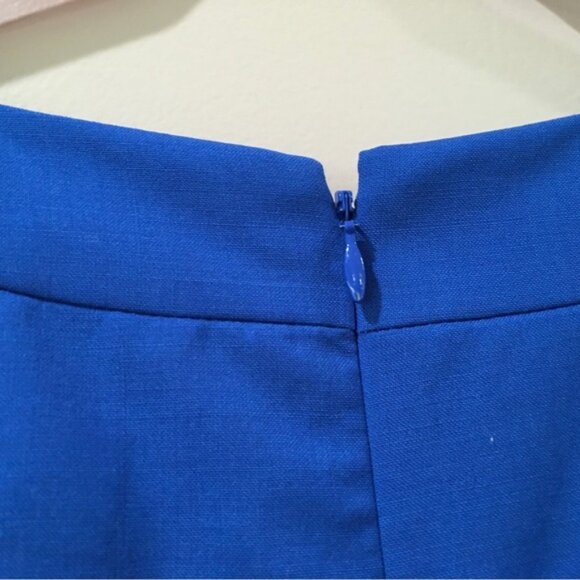 J.crew Womens Size 12 Tailored Suiting Sheated Dress Blue Lightweight Wool - Picture 5 of 6